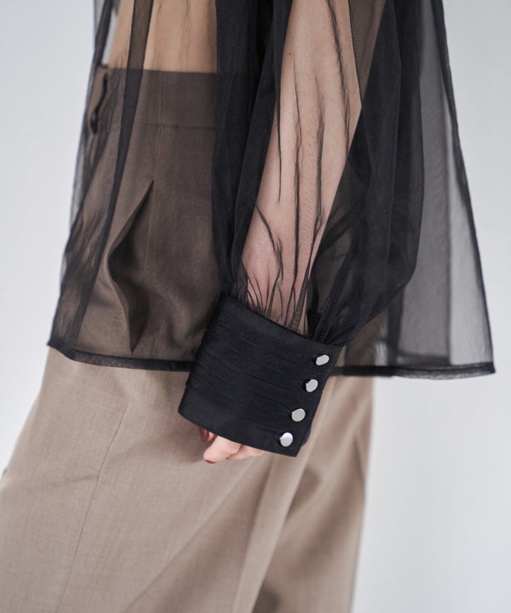 Tulle Over Blouse