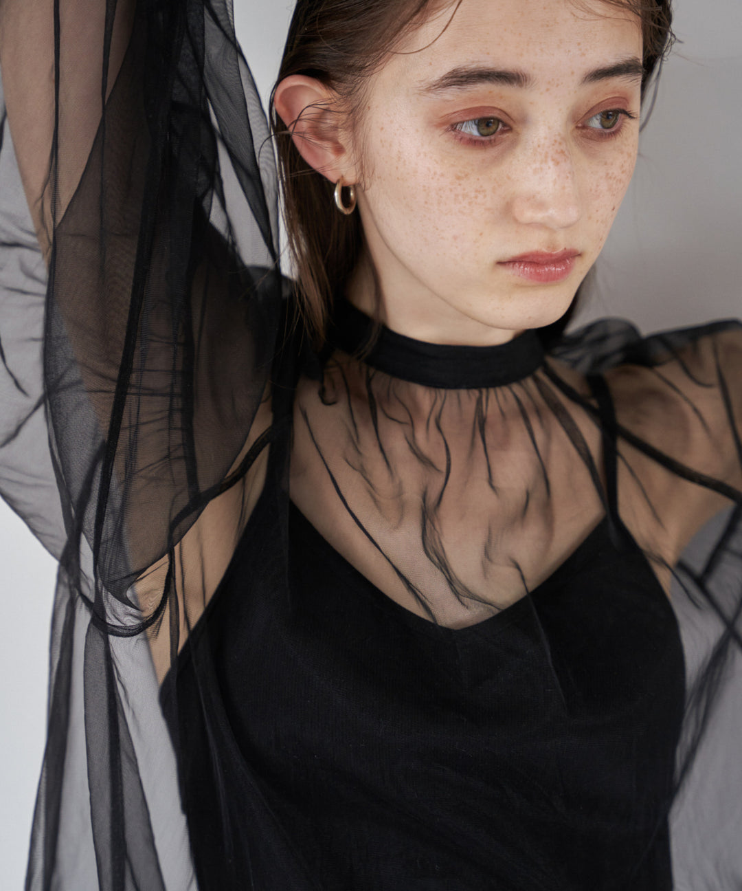 Tulle Over Blouse