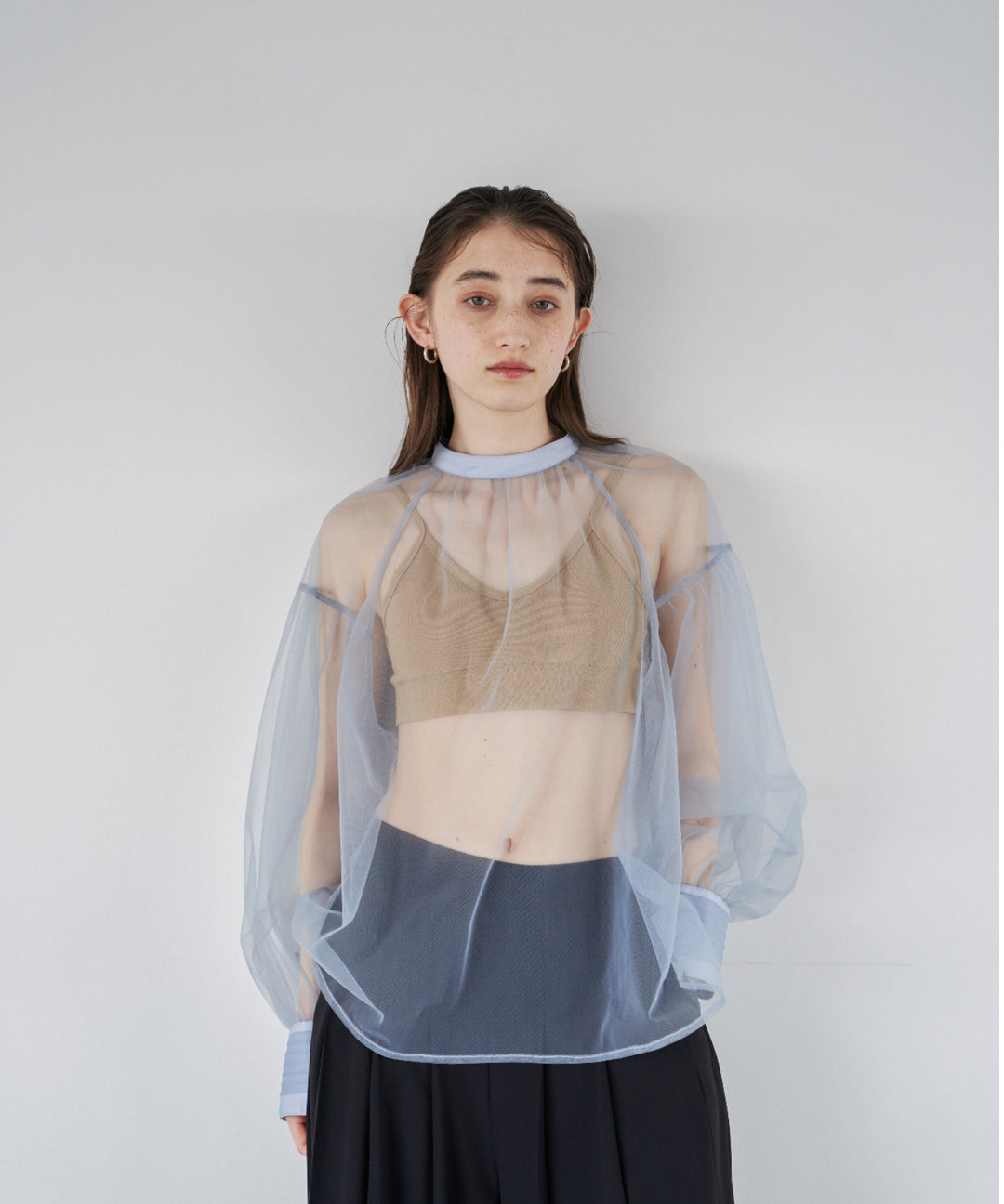 Tulle Over Blouse