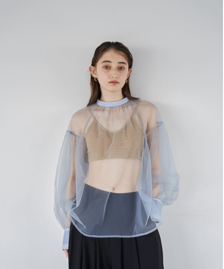 Tulle Over Blouse