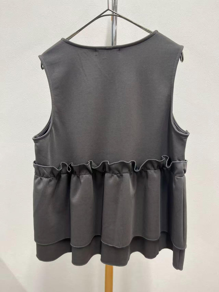 【ABITOKYO】パール付きZIPベスト　034