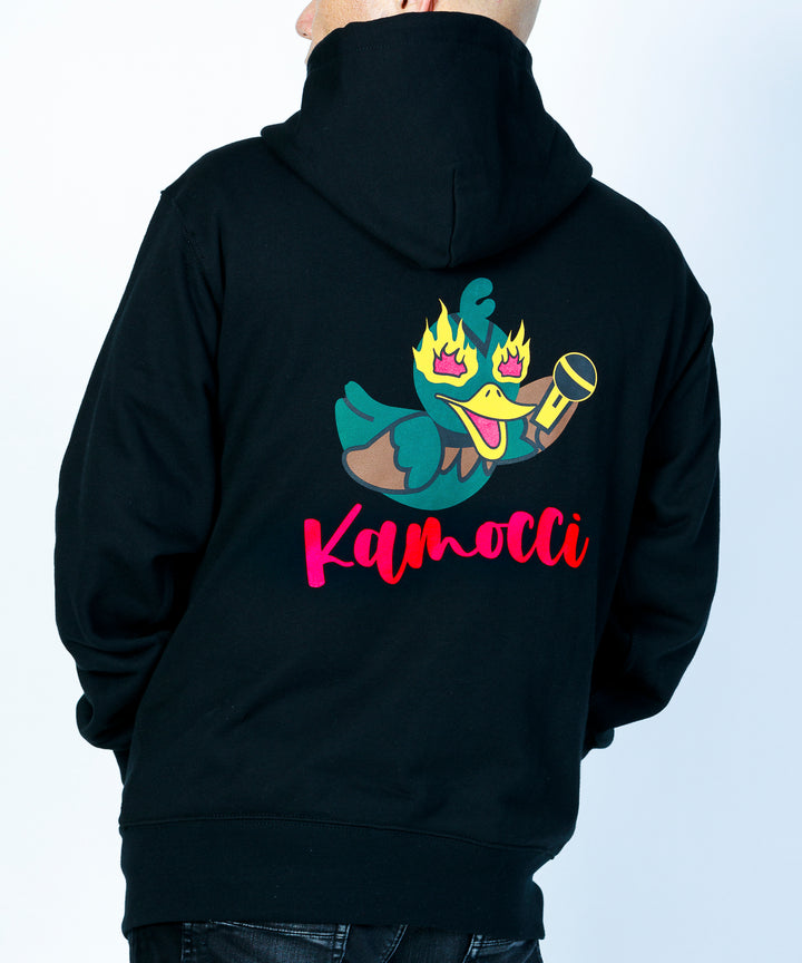 ロゴプリントジップアップパーカー