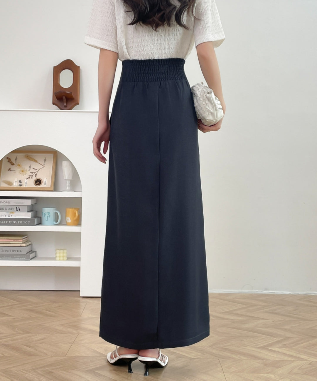 センタージップアップハイウエストタイトスカート