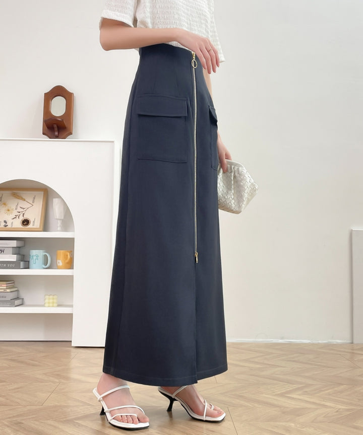 センタージップアップハイウエストタイトスカート