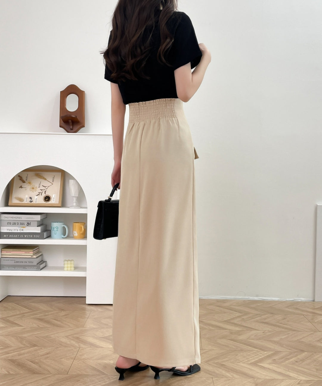 センタージップアップハイウエストタイトスカート