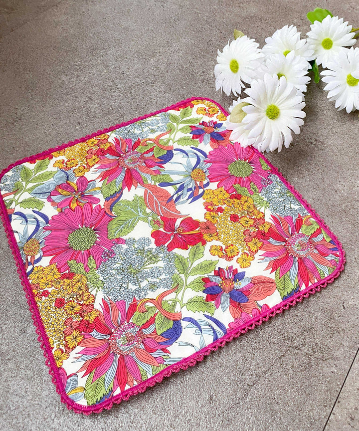 【ピンク】マスクケース付きハンカチ