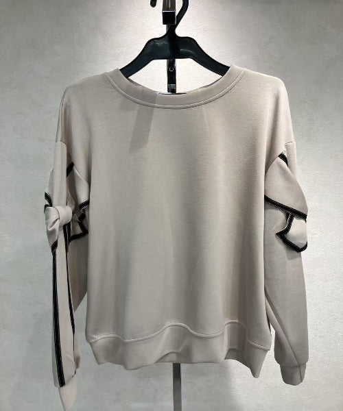 【神リボンロングT】☆袖リボンデザインプルオーバー