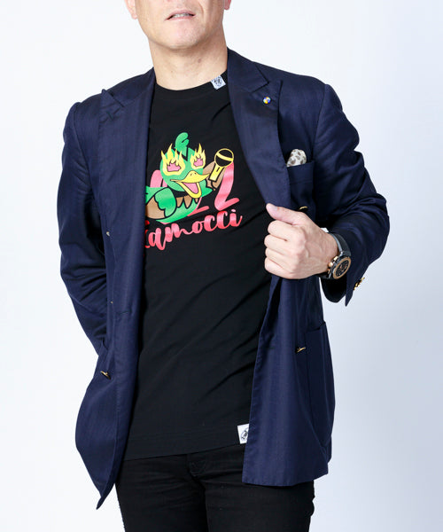 ジャケットinプリントクルーネックカットソー