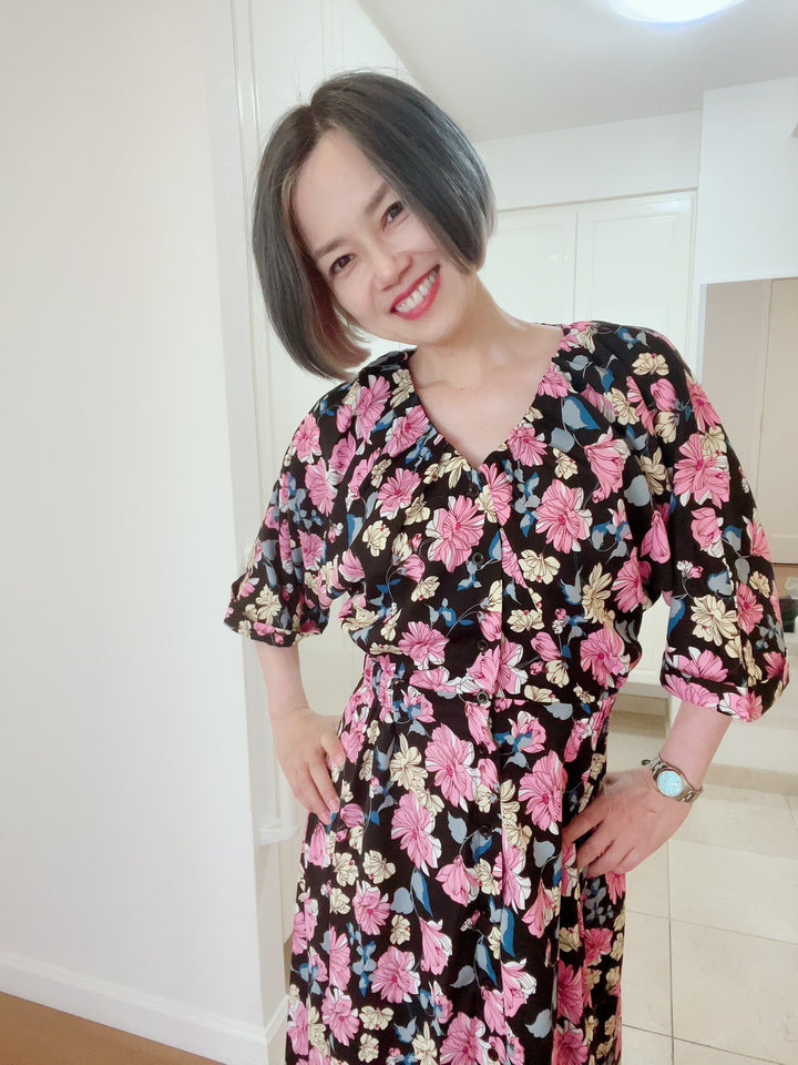 ドルマンスリーブギャザーOP