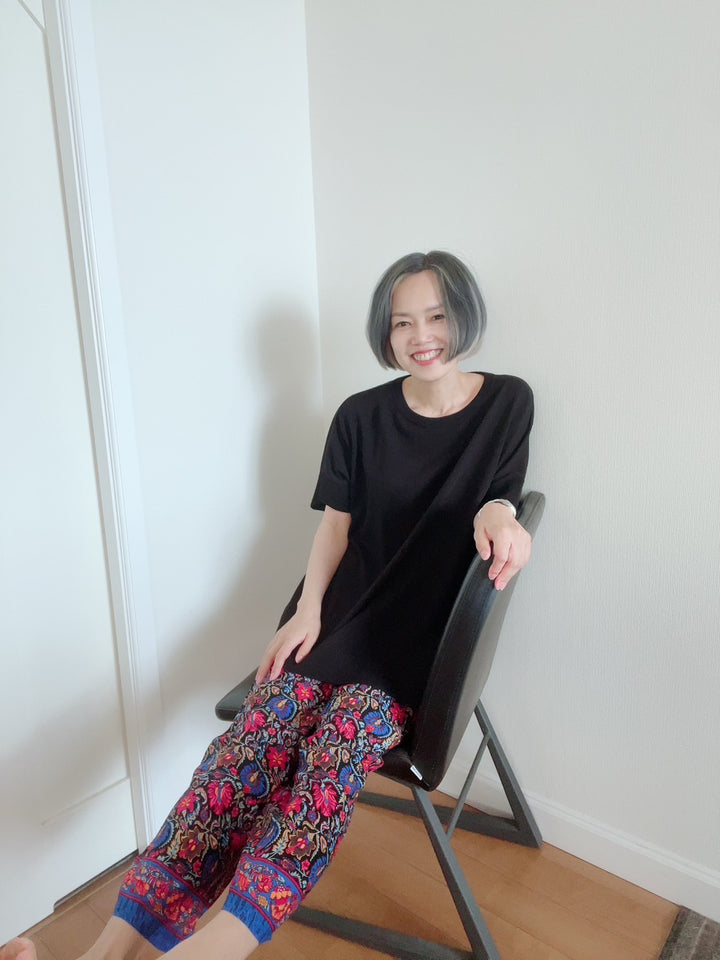 フラワープリントパンツ