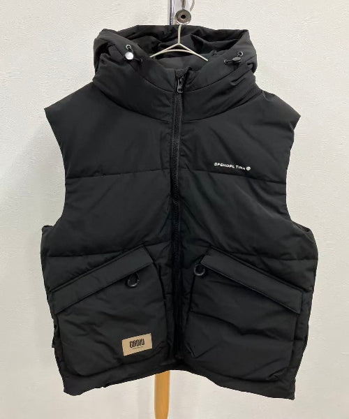 【超神ダウン】☆フード付きダウンベスト