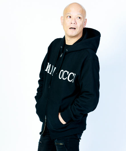 ロゴプリントジップアップパーカー