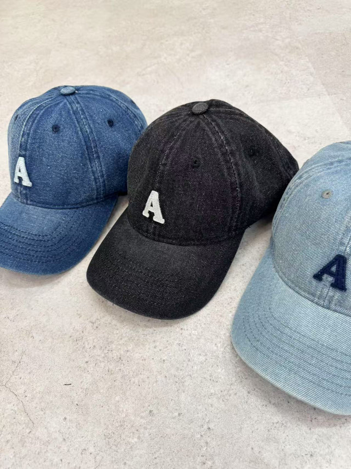 【神キャップ】☆Aロゴデニムキャップ