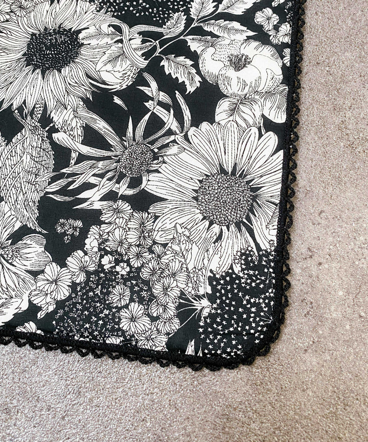 【ブラック】マスクケース付きハンカチ