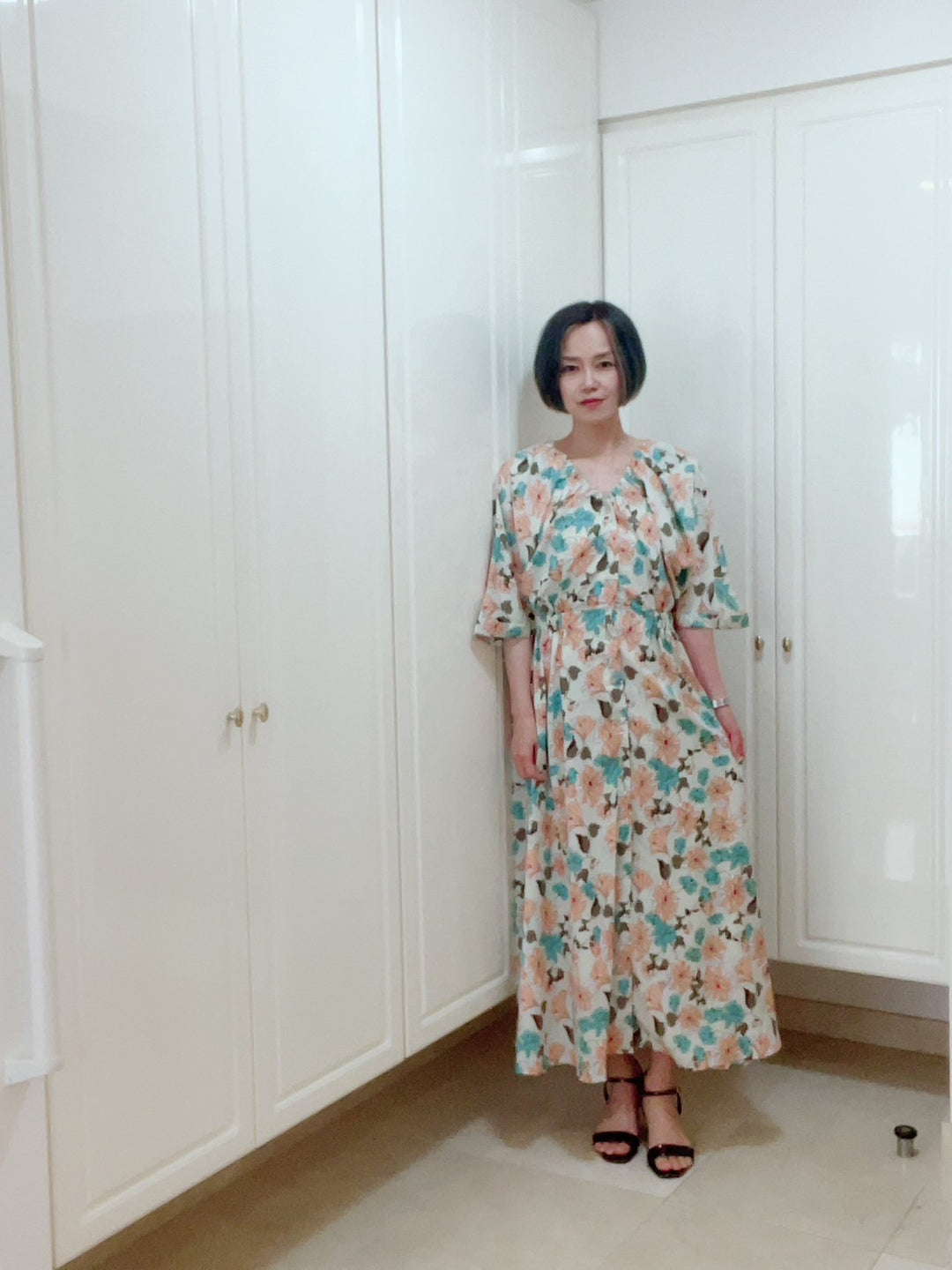 ドルマンスリーブギャザーOP