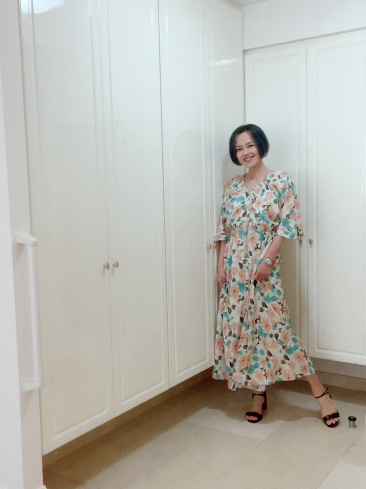 ドルマンスリーブギャザーOP