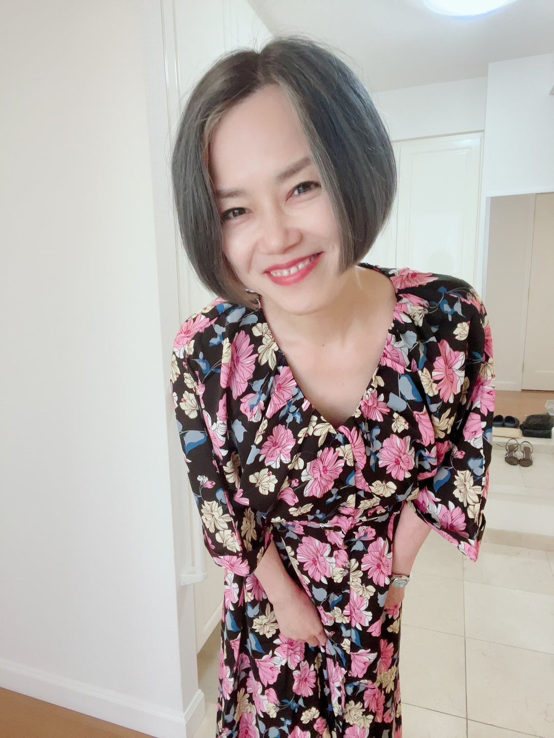 ドルマンスリーブギャザーOP