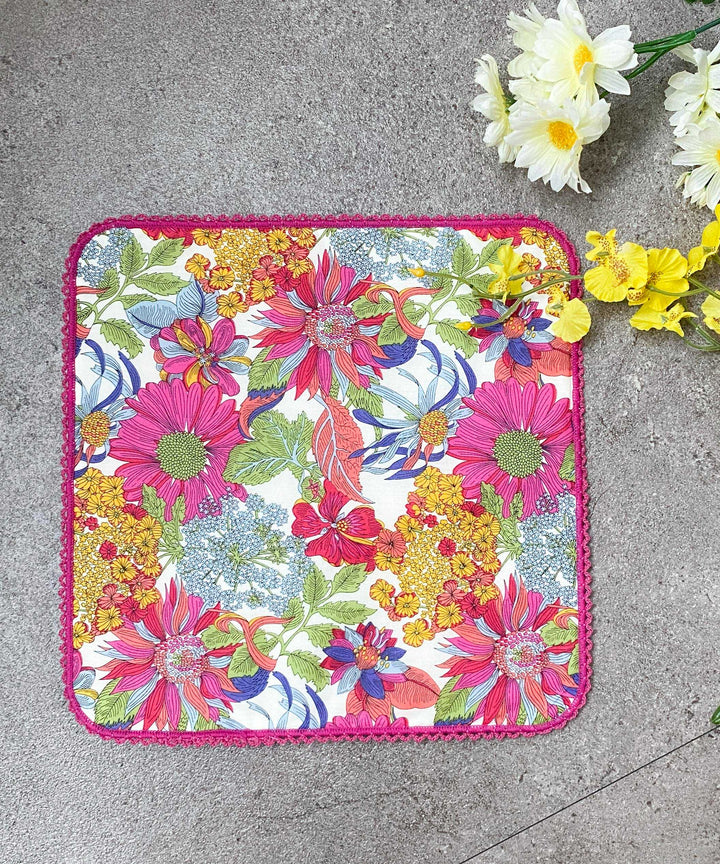 【ピンク】マスクケース付きハンカチ