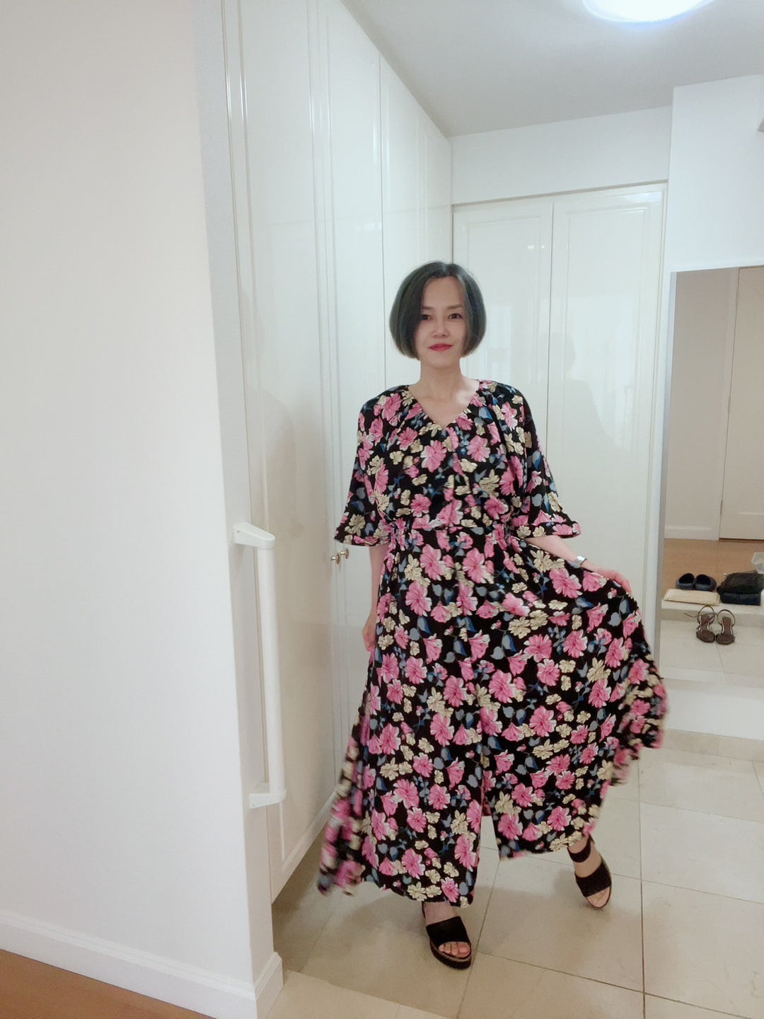 ドルマンスリーブギャザーOP