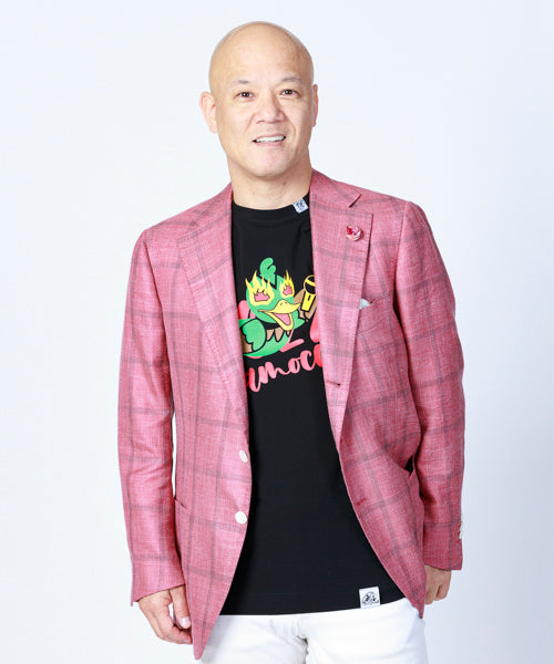 ジャケットinプリントクルーネックカットソー