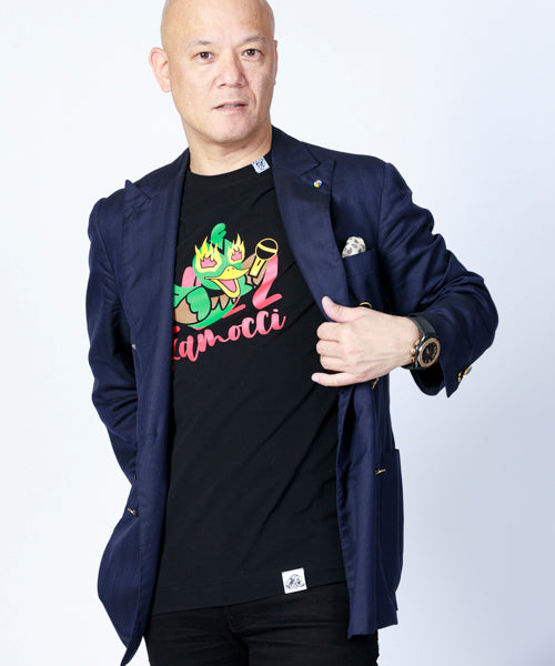 ジャケットinプリントクルーネックカットソー