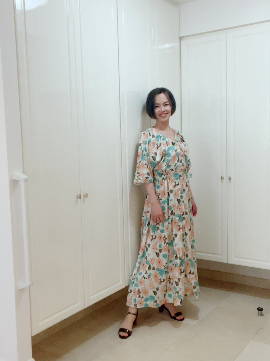 ドルマンスリーブギャザーOP