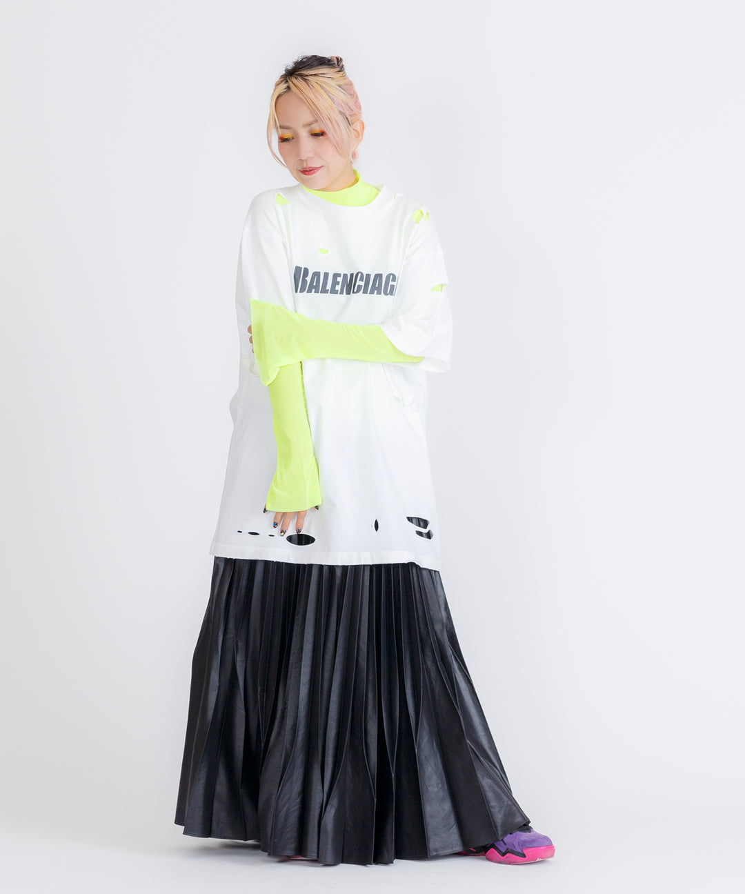 ハイネックシアートップス